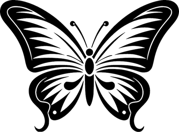 Illustration Vectorielle De Papillon Minimaliste Et Simple Silhouette