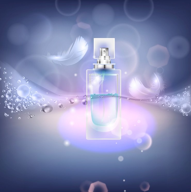Vecteur illustration vectorielle d&#39;un parfum de style réaliste.