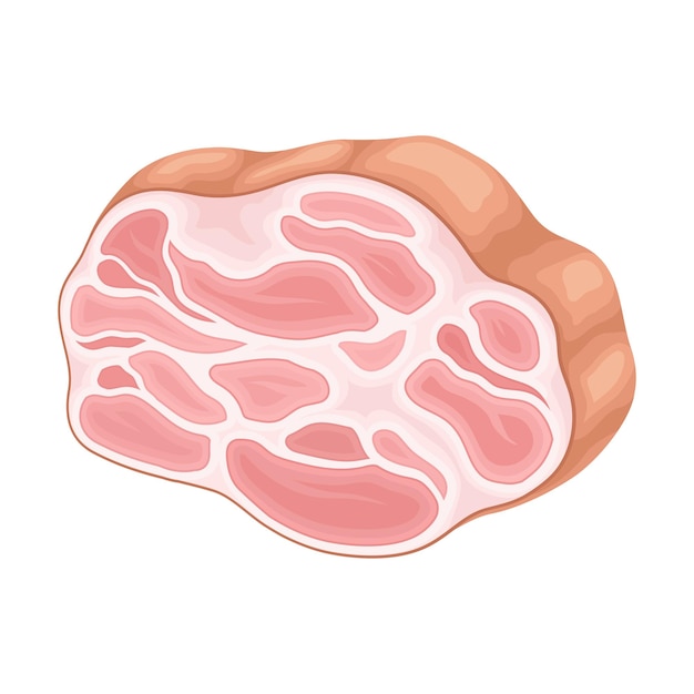 Vecteur illustration vectorielle de la pâte de bœuf ou de porc en tant que produit à base de viande