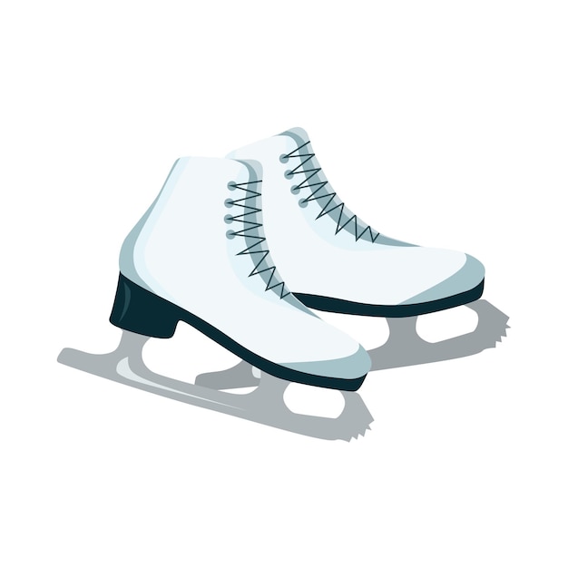 Vecteur illustration vectorielle de patins à glace patins de sport d'hiver patins à roulettes prêts pour votre conception