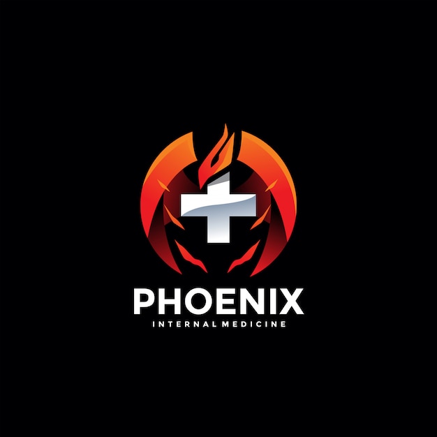 Illustration Vectorielle De Phoenix Moderne Santé Logo