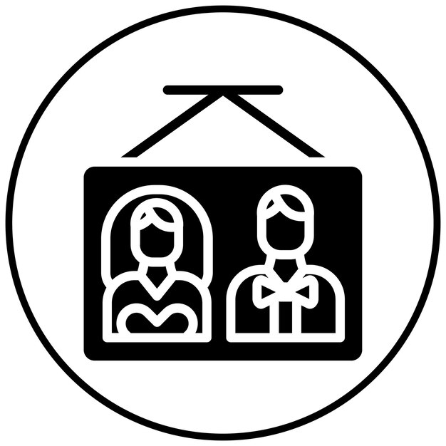 Illustration vectorielle de photos de mariage