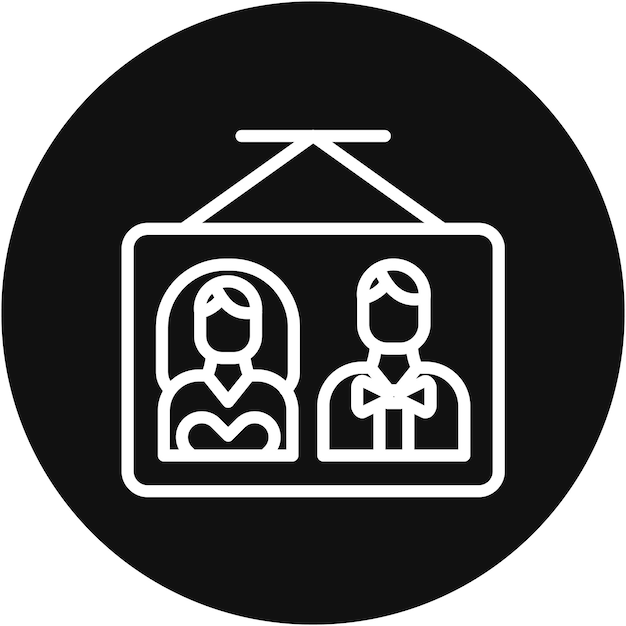 Illustration vectorielle de photos de mariage