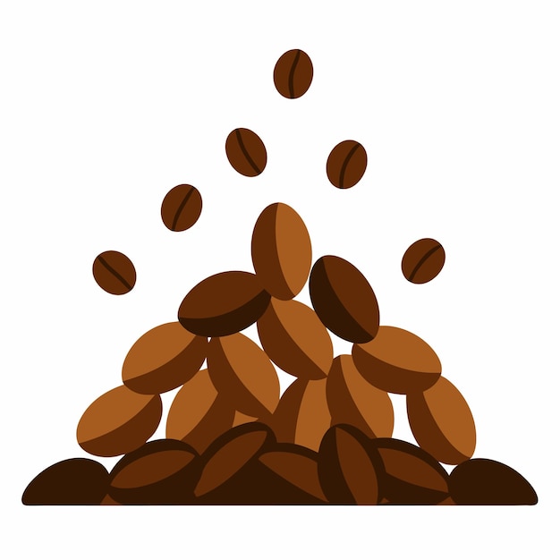 Illustration vectorielle d'une pile de grains de café