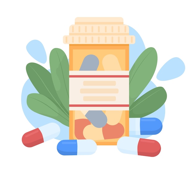 Illustration vectorielle de pilules plat concept