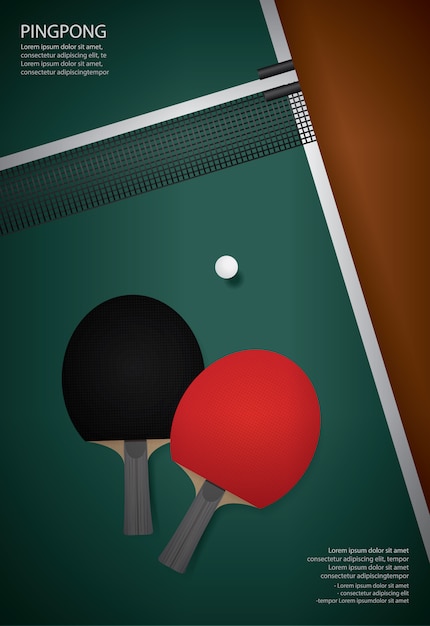Vecteur illustration vectorielle de ping-pong