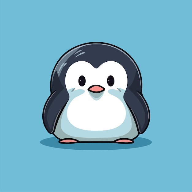 Illustration vectorielle de pingouin mignon dessin animé