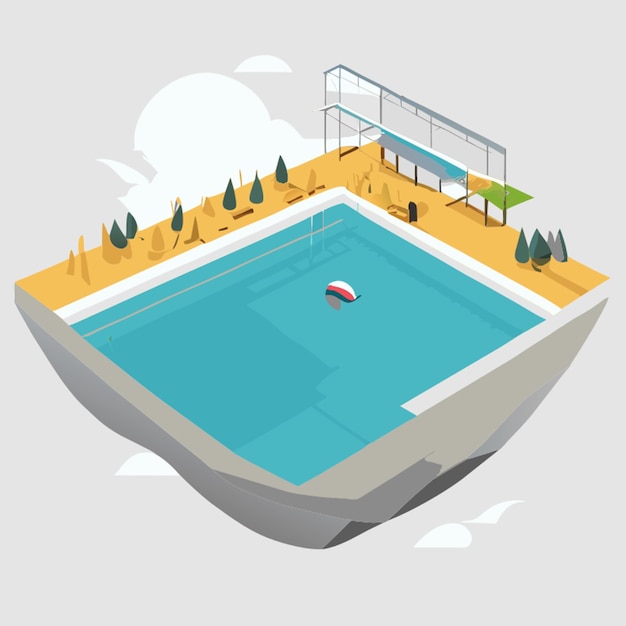 illustration vectorielle de la piscine