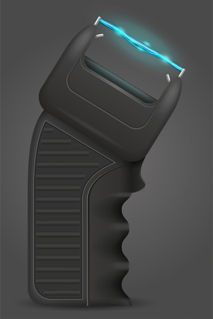 Vecteur illustration vectorielle de pistolet paralysant arme autodéfense
