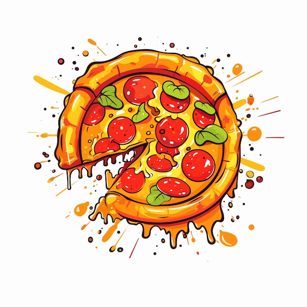 Vecteur illustration vectorielle de pizza