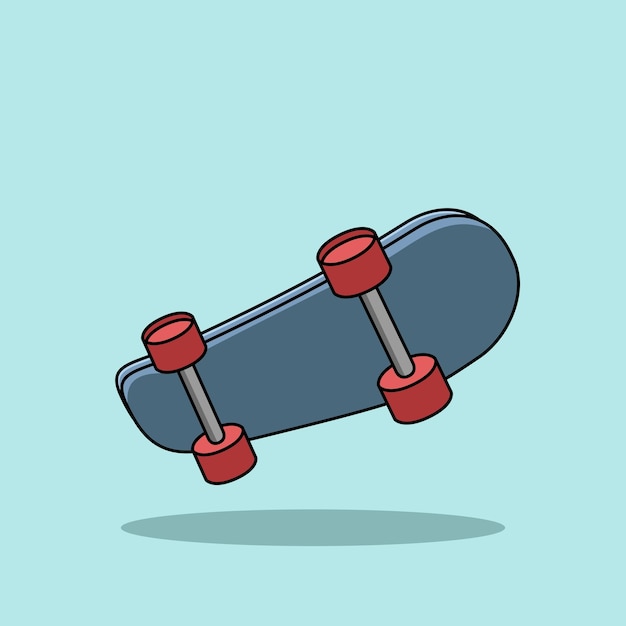Illustration vectorielle de la planche à roulettes