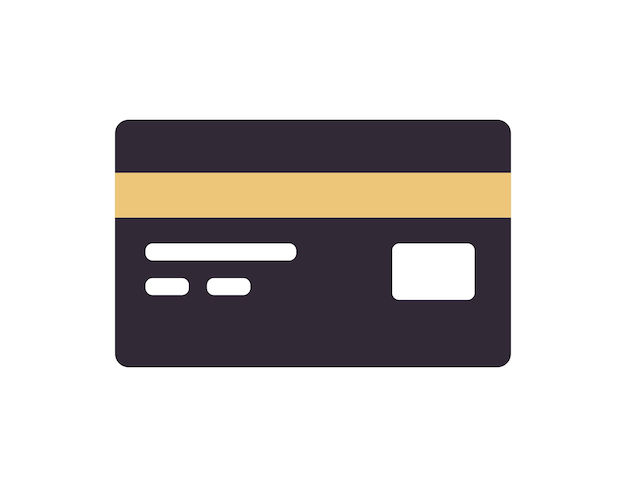 Vecteur illustration vectorielle plane de carte de crédit et de méthode de paiement.