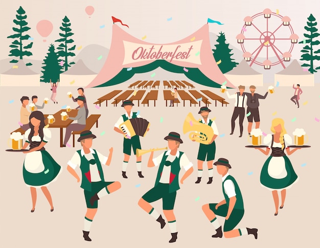 Illustration Vectorielle Plane D'oktoberfest