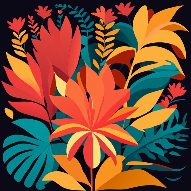 Illustration Vectorielle De Plantes Décoratives