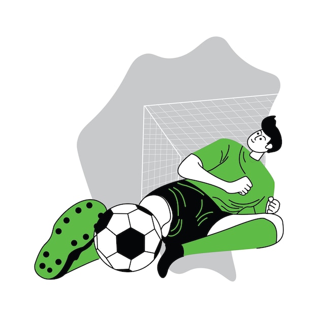 Vecteur illustration vectorielle plate du championnat du monde de football faisant glisser le ballon