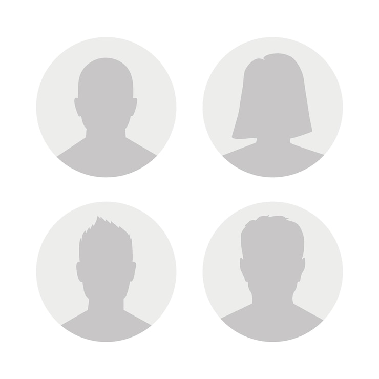 Vecteur illustration vectorielle plate en échelle de gris avatar profil utilisateur icône de personne image de profil silhouette neutre de genre convient pour les profils de médias sociaux icônes économiseurs d'écran et comme modèlex9xa