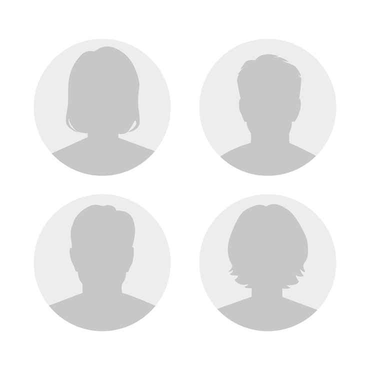 Vecteur illustration vectorielle plate en échelle de gris avatar profil utilisateur icône de personne image de profil silhouette neutre de genre convient pour les profils de médias sociaux icônes économiseurs d'écran et comme modèlex9xa