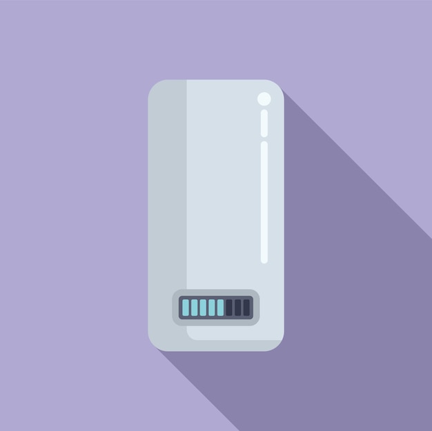 Illustration vectorielle plate d'une icône de batterie de smartphone