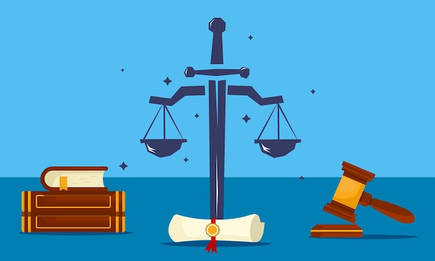 Illustration vectorielle plate de la journée des avocats en espagnol avec fond bleu