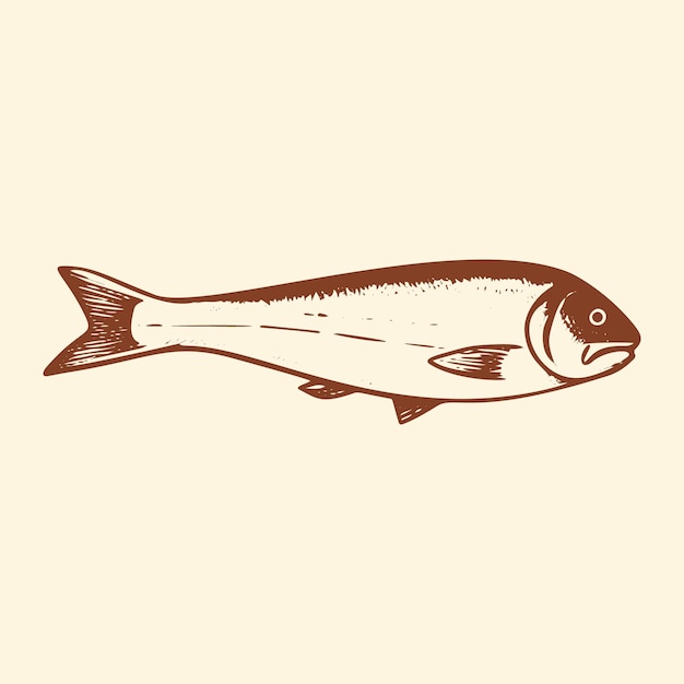 Illustration vectorielle de poisson de récolte océanique