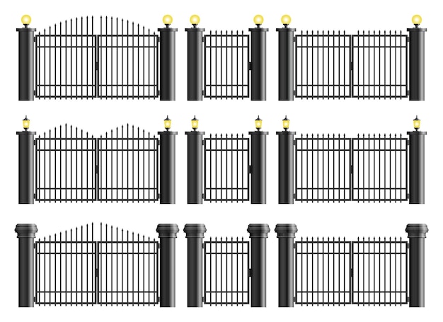 Vecteur illustration vectorielle de porte en acier isolée