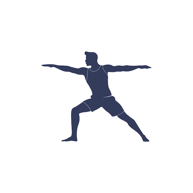 Illustration Vectorielle De Pose D'yoga. Modèle De Logo De Gymnastique Et De Yoga.