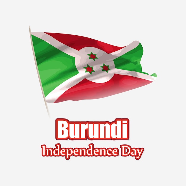 Illustration Vectorielle Pour La Bannière De La Fête De L'indépendance Du Burundi