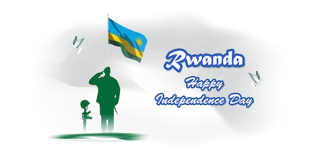 Illustration Vectorielle Pour La Bannière De La Fête De L'indépendance Du Rwanda