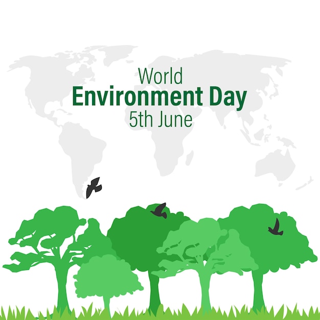 Vecteur illustration vectorielle pour la bannière de la journée mondiale de l'environnement