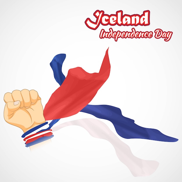 Illustration Vectorielle Pour Une Bonne Fête Nationale Islande