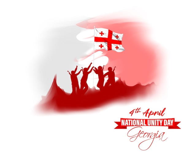 Illustration Vectorielle Pour La Bonne Fête De L'union Nationale En Géorgie