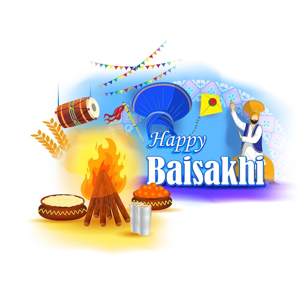 Illustration Vectorielle Pour Le Festival Happy Baisakhi