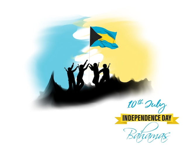 Illustration Vectorielle Pour La Fête De L'indépendance Des Bahamas