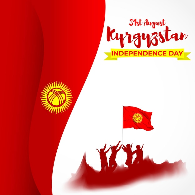 Illustration Vectorielle Pour La Fête De L'indépendance Du Kirghizistan