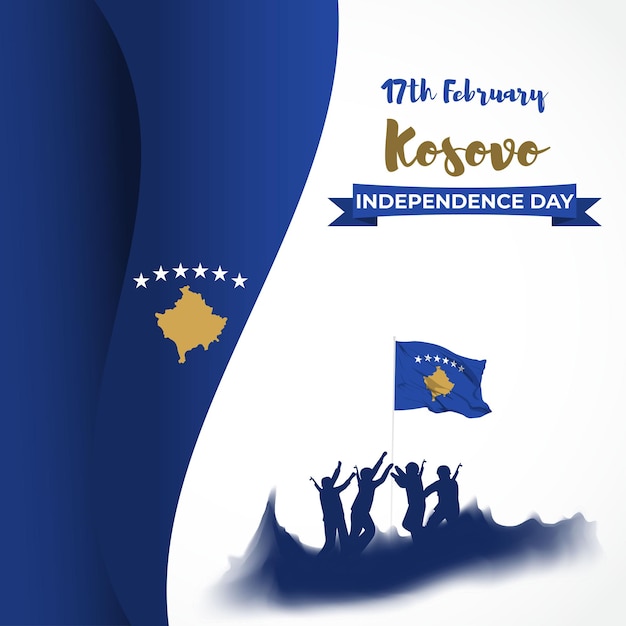 Illustration Vectorielle Pour La Fête De L'indépendance Du Kosovo