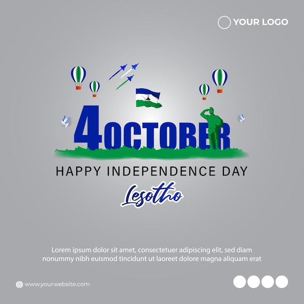 Illustration vectorielle pour la fête de l'indépendance du Lesotho