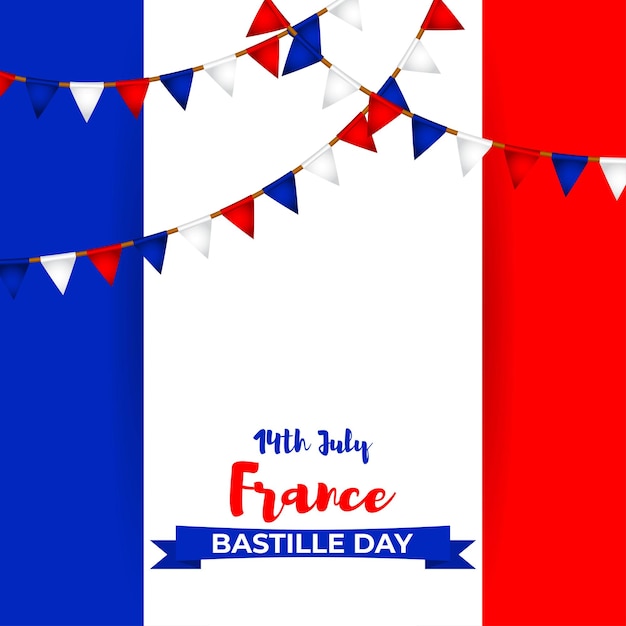 Illustration Vectorielle Pour La France Bastille Day