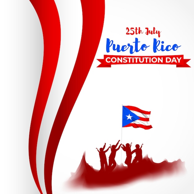Illustration Vectorielle Pour Le Jour De La Constitution De Porto Rico