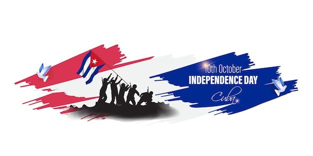 Illustration Vectorielle Pour Le Jour De L'indépendance De Cuba-10 Octobre