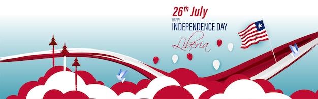 Illustration Vectorielle Pour Le Jour De L'indépendance Du Libéria
