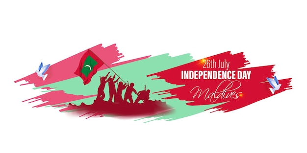 Illustration Vectorielle Pour Le Jour De L'indépendance Des Maldives