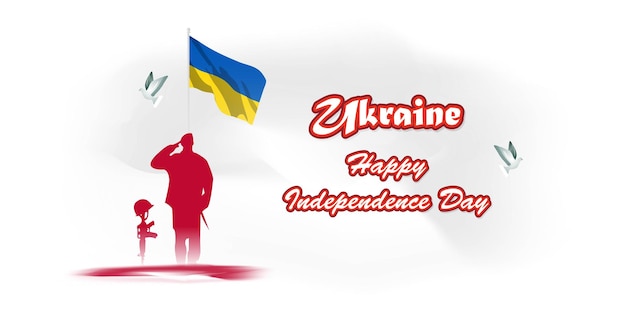 Illustration Vectorielle Pour Le Jour De L'indépendance De L'ukraine