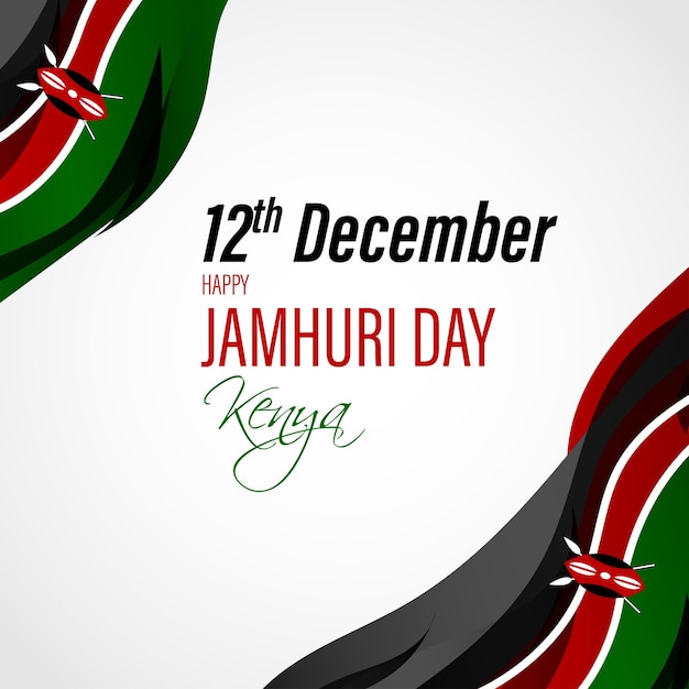 Illustration vectorielle pour le jour de la République du Kenya Jamhuri Day