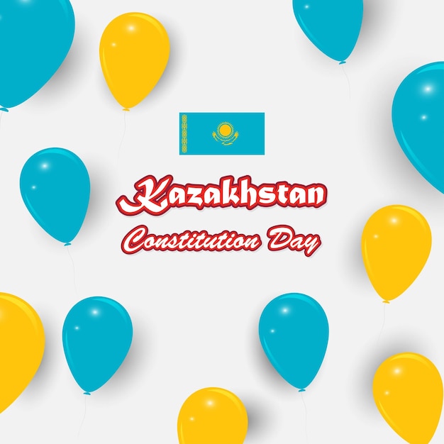 Illustration Vectorielle Pour La Journée Constitutionnelle Du Kazakhstan