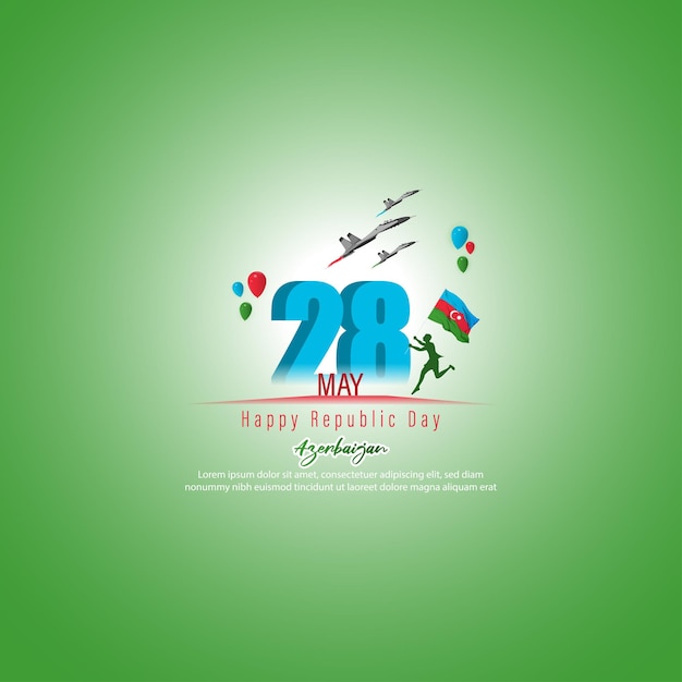 Vecteur illustration vectorielle pour la journée heureuse de la république d'azerbaïdjan