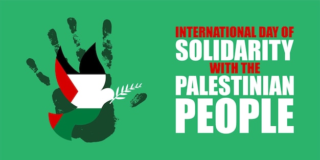 Illustration vectorielle pour une journée internationale de solidarité avec le peuple palestinien
