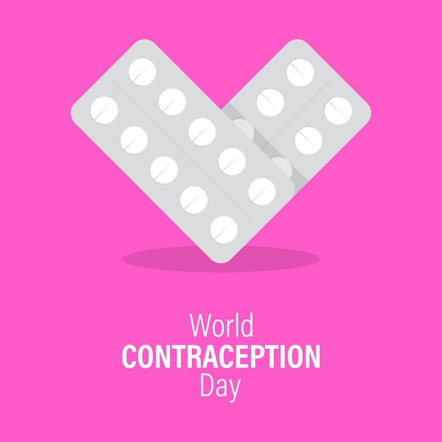 Vecteur illustration vectorielle pour la journée mondiale de la contraception