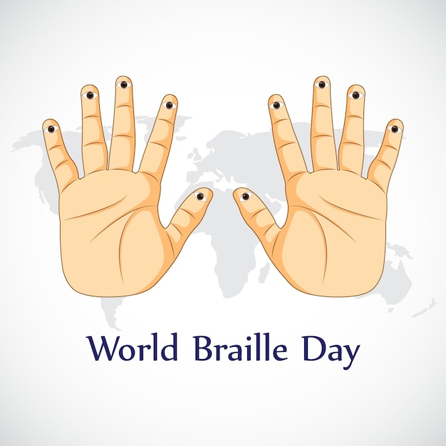 Illustration Vectorielle Pour La Journée Mondiale Du Braille