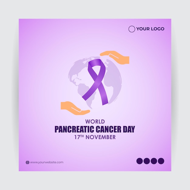 Illustration vectorielle pour la Journée mondiale du cancer du pancréas 17 novembre