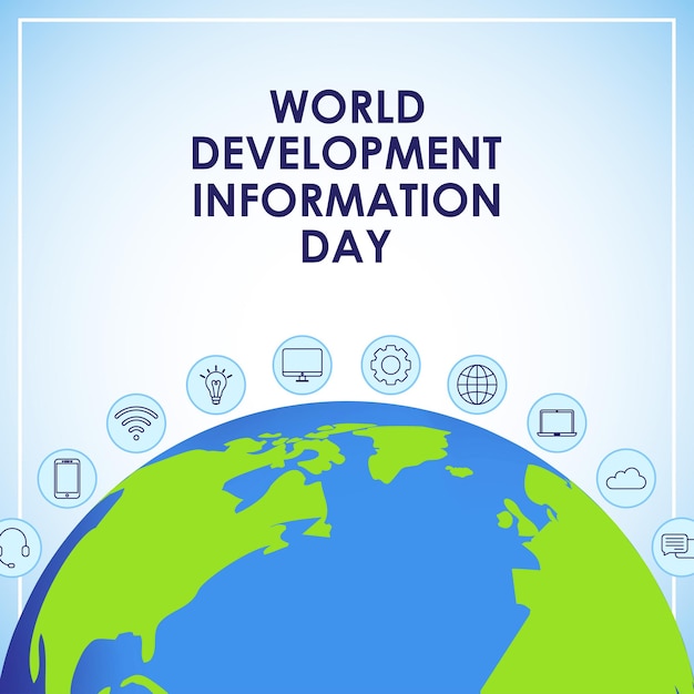 Illustration Vectorielle Pour La Journée Mondiale D'information Sur Le Développement